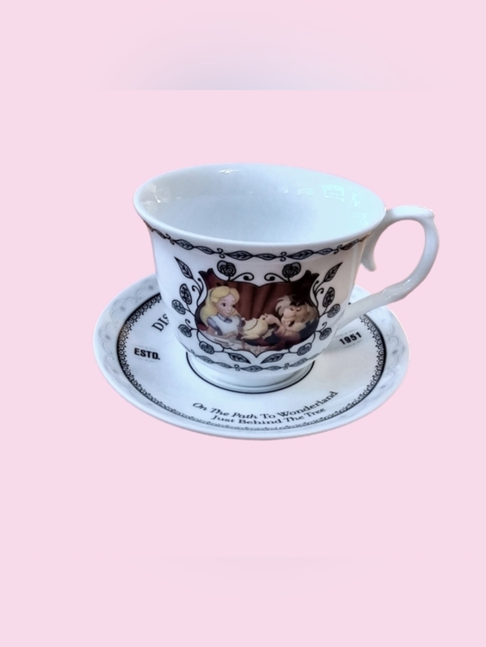 Disney "On the path to Wonderland" Tea Cup and Saucer Alice In Wonderland